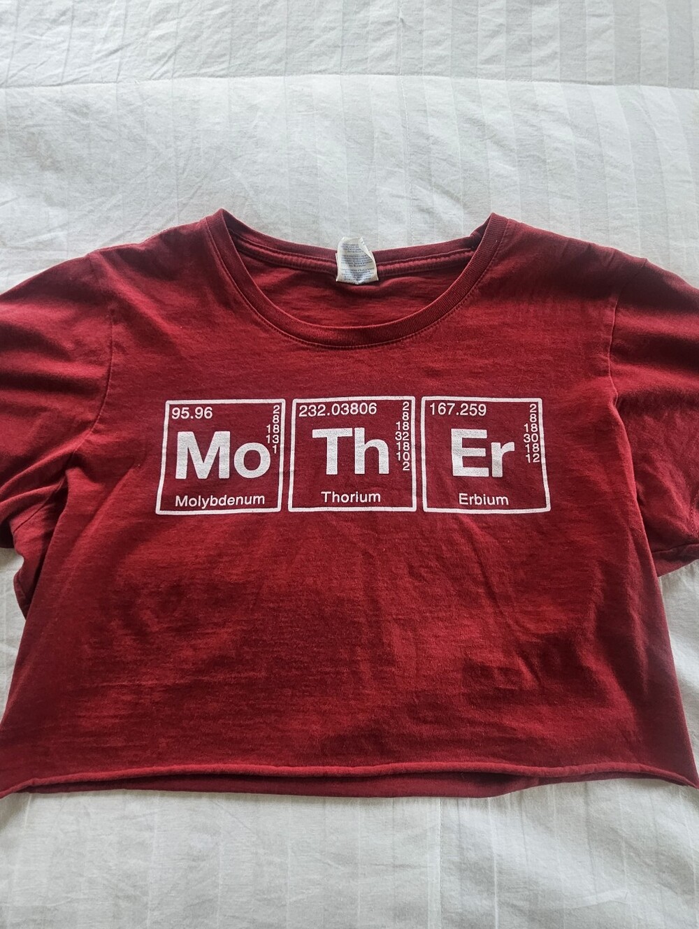 Mother Funny Elements Cotton Ultra Cropped T-shirt, Size Medium